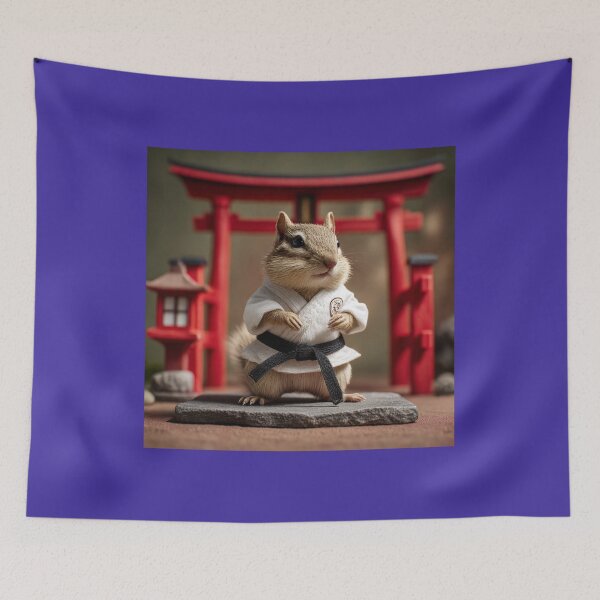 Item preview, Karate Chipmunk Stands Guard designed and sold by Tridentulus.