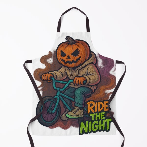 Item preview, Ride the Night – Pumpkin on a Bike designed and sold by Ahau Designs.