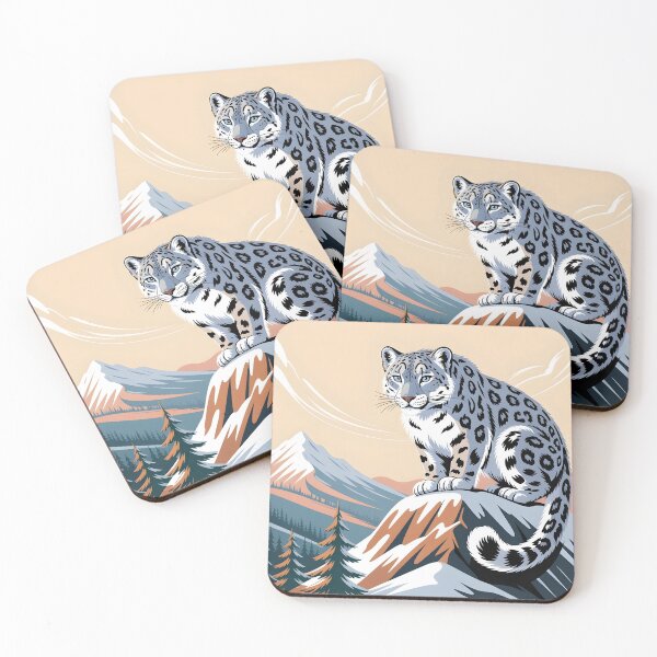 Item preview, Snow leopard designed and sold by trendspatterns.