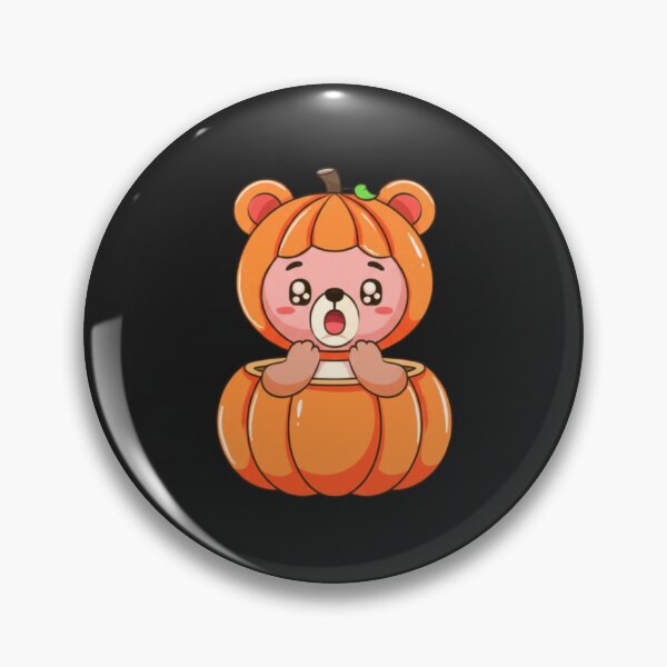 Item preview, Chibi Bear Pumpkin Costume – Cute Funny Kawaii Halloween Bear Illustration designed and sold by ColorSplash123.