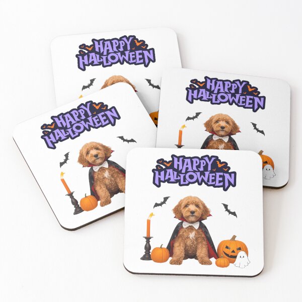 Item preview, Miniature Goldendoodle Dracula Halloween Design | Cute Dog in Spooky Costume designed and sold by Fredster1966.