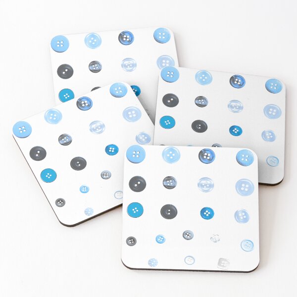 Item preview, Bright Blue Toned Button Sticker Sheet for Junk Journals designed and sold by Martie Mart.