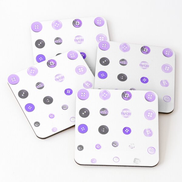 Item preview, Bright Purple Toned Button Sticker Sheet for Junk Journals designed and sold by Martie Mart.