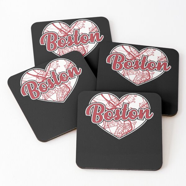 Item preview, Love Boston Baseball Heart City Map designed and sold by JeanDupuy.