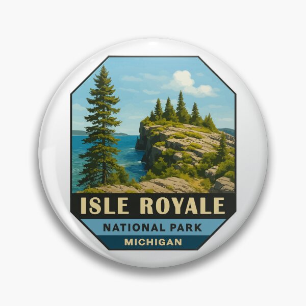 Item preview, Isle Royale National Park Retro Wilderness Sticker designed and sold by Ismeal Von.