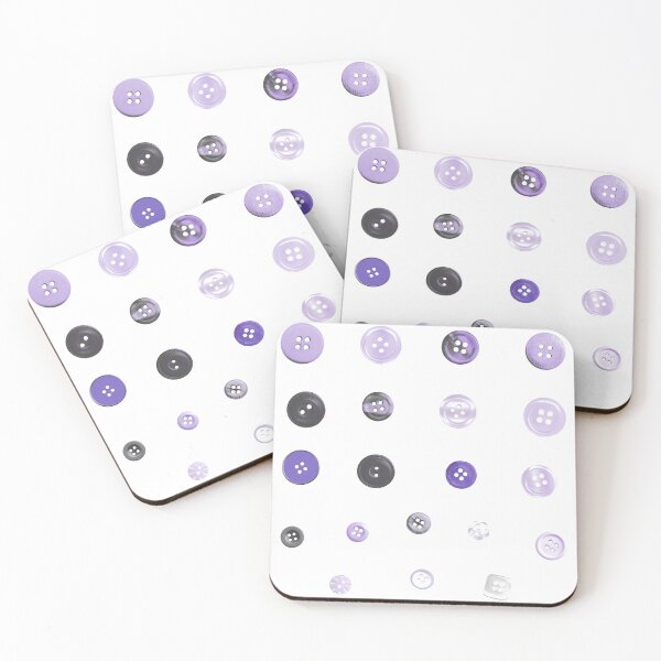Item preview, Pastel Purple Toned Button Sticker Sheet for Junk Journals designed and sold by Martie Mart.