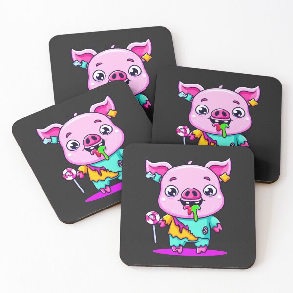Item preview, Chibi Pig Zombie Costume – Cute Kawaii Pig Drooling Candy Funny Halloween Design designed and sold by ColorSplash123.