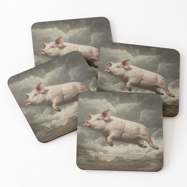 Item preview, Levitating Pig Over Farmland designed and sold by Shannon Hilson.