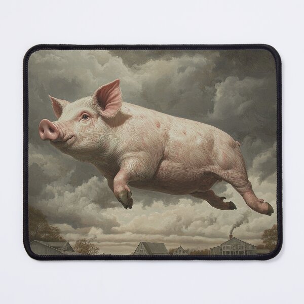 Item preview, Levitating Pig Over Farmland designed and sold by Shannon Hilson.