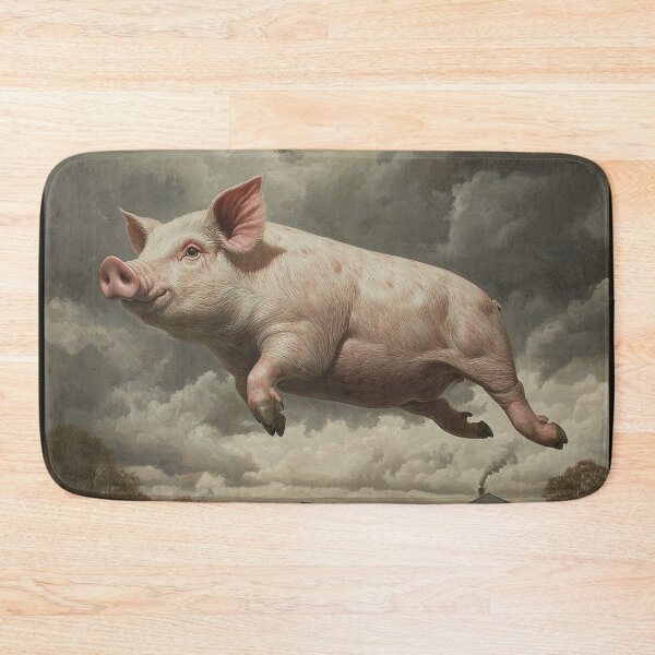 Item preview, Levitating Pig Over Farmland designed and sold by Shannon Hilson.