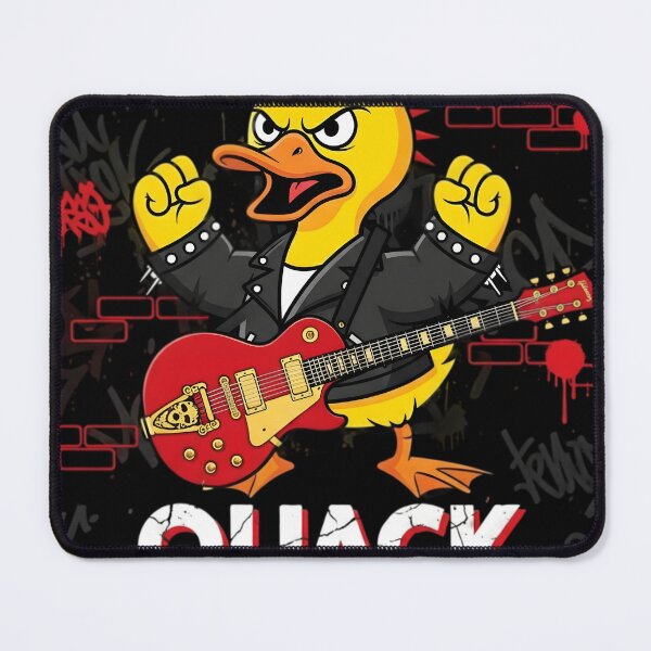 Item preview, Quack the System Punk Rock Duck with Guitar - Edgy Street Art Design designed and sold by AV.