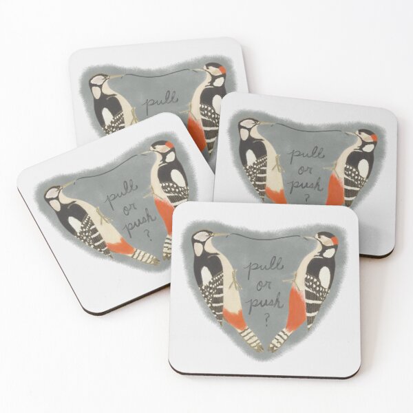 Item preview, Pecking Order of Love – Woodpecker Couple | Pull or Push? designed and sold by tokomoroJP.