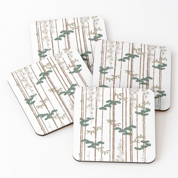 Item preview, Bamboo, Plum & Pine Harmony - Classic Japanese Patterns | Taishō Era Kimono Motif designed and sold by tokomoroJP.