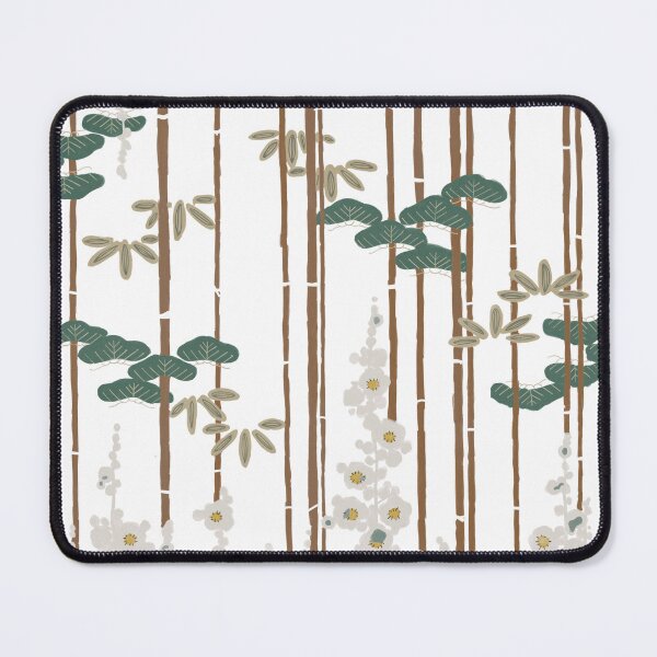 Item preview, Bamboo, Plum & Pine Harmony - Classic Japanese Patterns | Taishō Era Kimono Motif designed and sold by tokomoroJP.