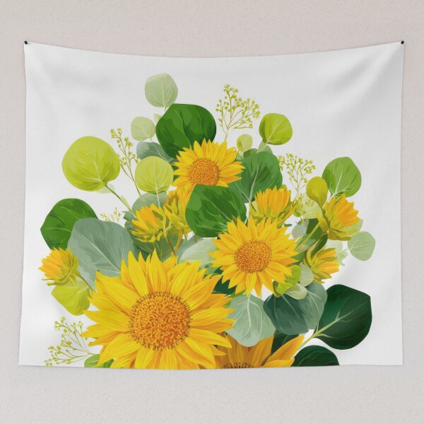 Item preview, Cottage sunflower and eucalyptus designed and sold by scicilysimonee.