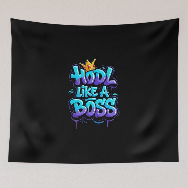 Item preview, Bitcoin Hodl Like A Boss Graffiti Design designed and sold by RadDeck.