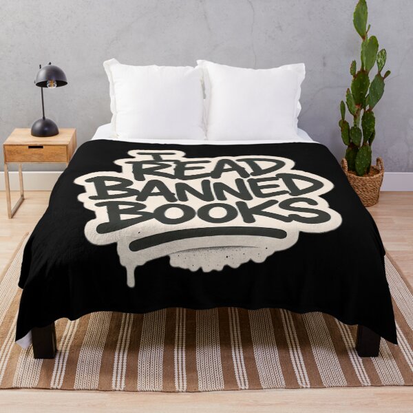 Item preview, I Read Banned Books Graffiti Protest Art designed and sold by PinUpPizzazz.