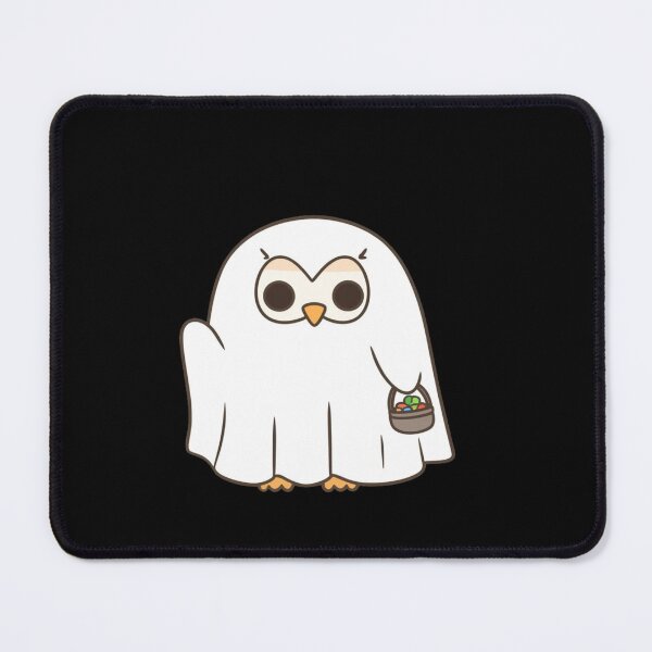 Item preview, Chibi Owl Ghost Costume – Cute Kawaii Owl with Candy Bag Funny Halloween Art designed and sold by ColorSplash123.