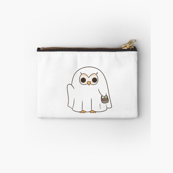 Item preview, Chibi Owl Ghost Costume – Cute Kawaii Owl with Candy Bag Funny Halloween Art designed and sold by ColorSplash123.