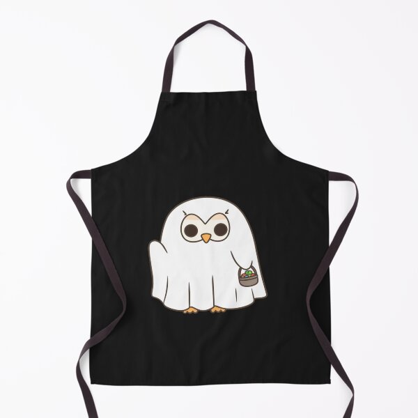 Item preview, Chibi Owl Ghost Costume – Cute Kawaii Owl with Candy Bag Funny Halloween Art designed and sold by ColorSplash123.