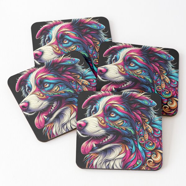 Item preview, Vibrant Border Collie Canine designed and sold by Wags & Tails.