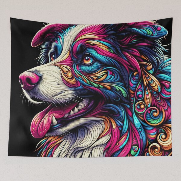 Item preview, Vibrant Border Collie Canine designed and sold by Wags & Tails.