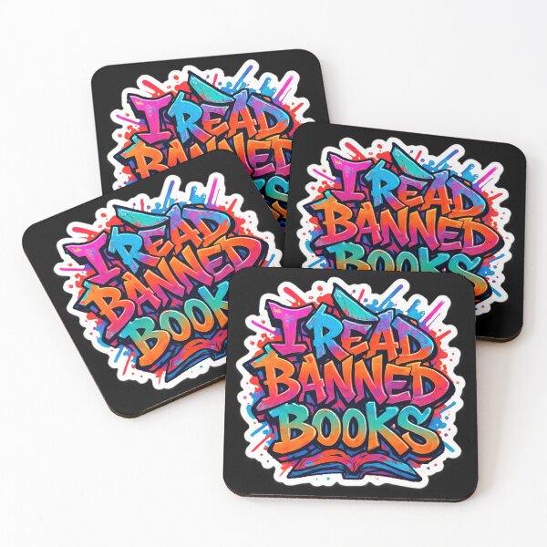 Item preview, I Read Banned Books Graffiti Protest Art designed and sold by PinUpPizzazz.