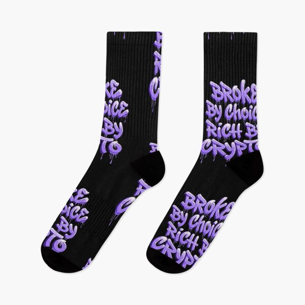 Item preview, Bitcoin Broke By Choice Rich By Crypto Graffiti Design designed and sold by RadDeck.