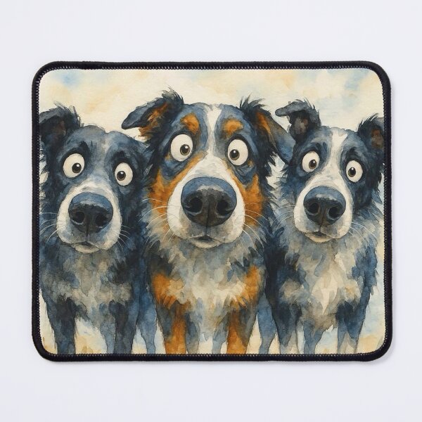 Item preview, Australian Shepherd Dog Family ' THe SHePHeRDS 2 ' BY SHiRLeY MacARTHuR designed and sold by Shirley MacArthur Art.