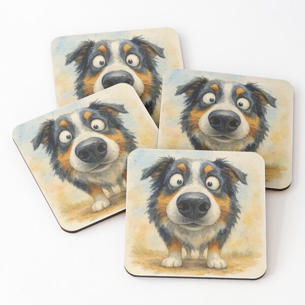 Item preview, Cute Australian Shepherd Dog Family ' THe SHePHeRD ' BY SHiRLeY MacARTHuR designed and sold by Shirley MacArthur Art.