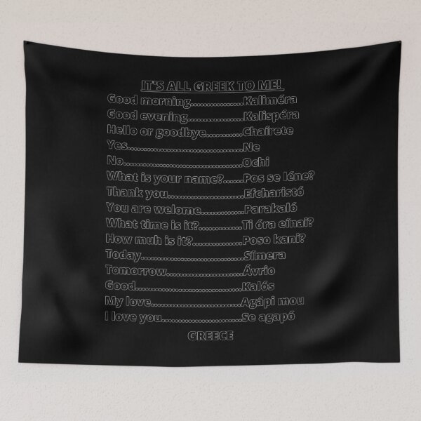 Item preview,  English Words Translated Into Greek designed and sold by StyleTealMarqu.