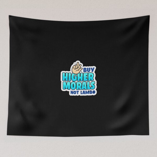Item preview, Bitcoin Buy Higher Morals Not Lambo Graffiti Design designed and sold by RadDeck.