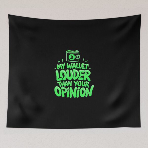 Item preview, Bitcoin My Wallet Louder Than Your Opinion Graffiti Design designed and sold by RadDeck.