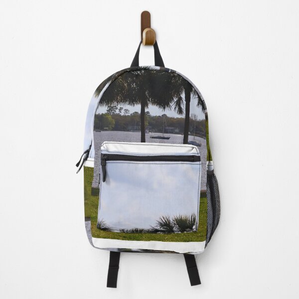 Item preview, Serene Riverside with Palm Trees designed and sold by Phakade's Photos.