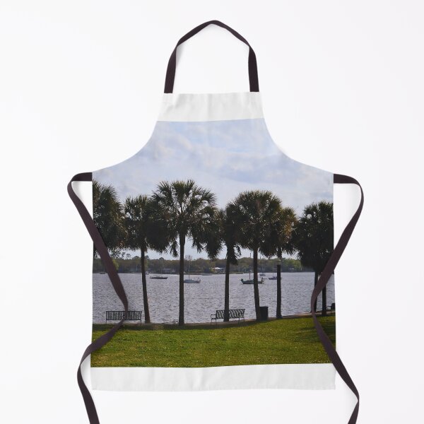 Item preview, Serene Riverside with Palm Trees designed and sold by Phakade's Photos.