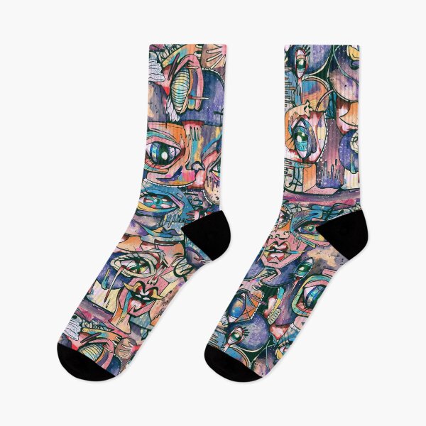 Item preview, Patrón de ojos cubistas abstractos 445436 Hollie Day designed and sold by crestfallenmermaid.