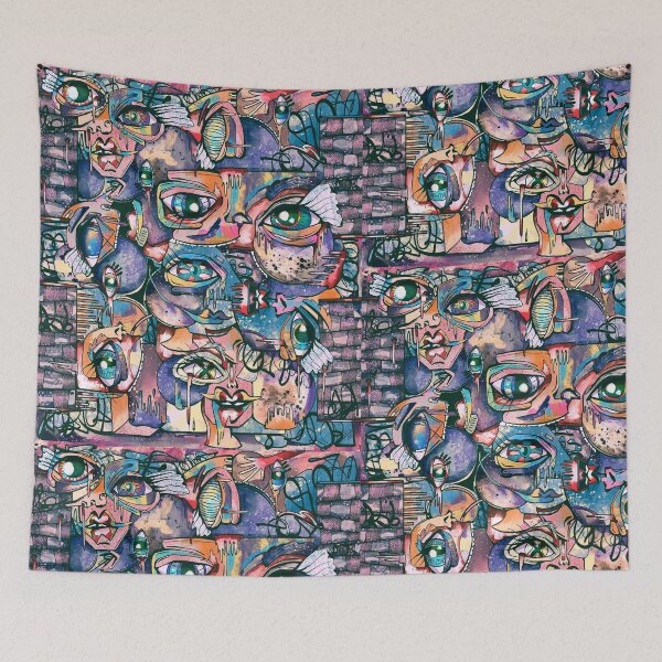 Item preview, Abstract Cubism Eyes Pattern 445436 Hollie Day designed and sold by crestfallenmermaid.