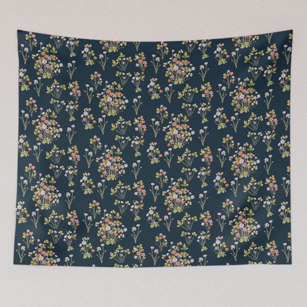 Item preview, Meadow Floral, Autumn on Dark Denim designed and sold by ThistleandFox.