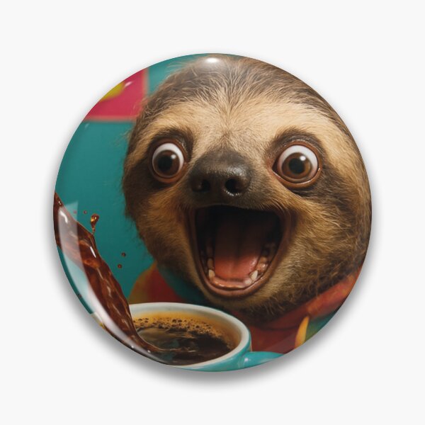 Item preview, funny sloth drinking coffee in the morning designed and sold by Mauswohn.