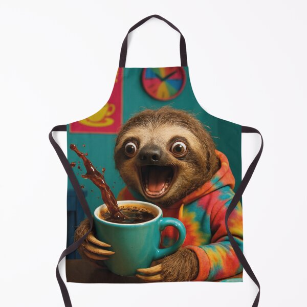 Item preview, funny sloth drinking coffee in the morning designed and sold by Mauswohn.