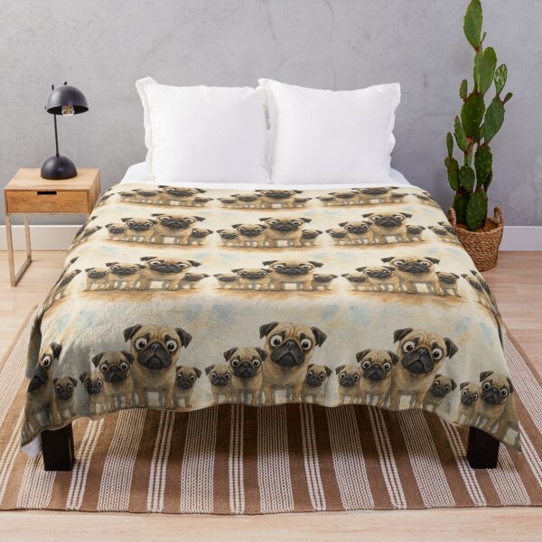 Item preview, Cute Pug Dog Family ' THe PuGS ' BY SHiRLeY MacARTHuR designed and sold by Shirley MacArthur Art.