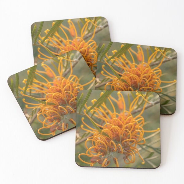 Item preview, yellow grevillea loops designed and sold by Esther Frieda.