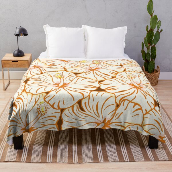 Item preview, Hibiscus Gardens-caramel and beige designed and sold by Linda Maliuana.