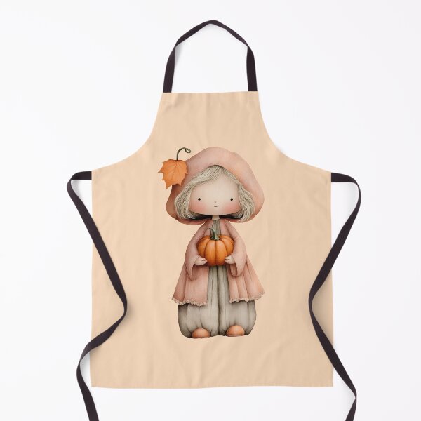 Item preview, Autumn Girl with Pumpkin – Cute Fall Illustration, Halloween designed and sold by Art of Ngu.