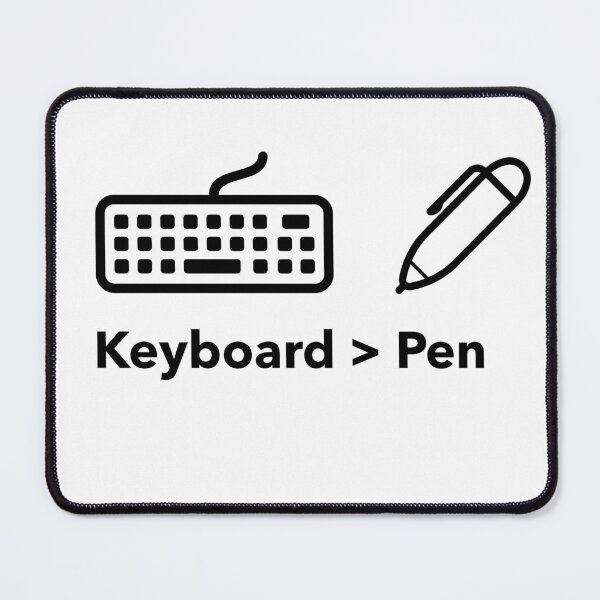 Item preview, Keyboard > Pen – Tech Lover Coding vs Writing Design designed and sold by Ani-24.