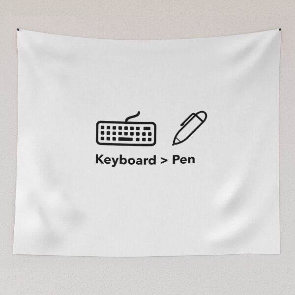 Item preview, Keyboard > Pen – Tech Lover Coding vs Writing Design designed and sold by Ani-24.