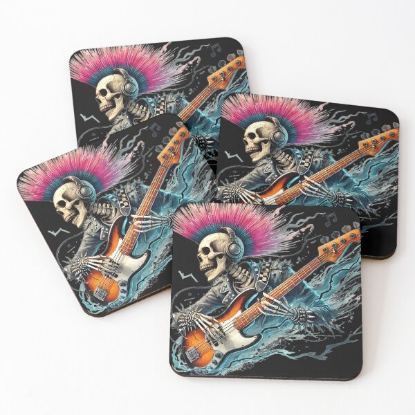 Item preview,  Band Rock Punk Skeleton Band Rock designed and sold by Art-Clothes-Re.