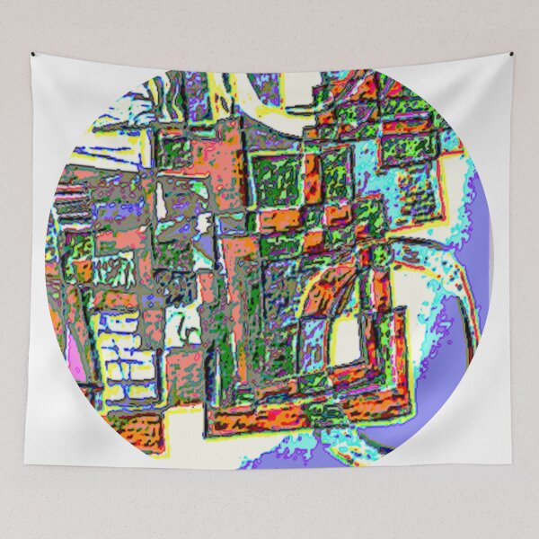 Item preview, black and bluesy dark fun round abstract design designed and sold by SmashingDeals.