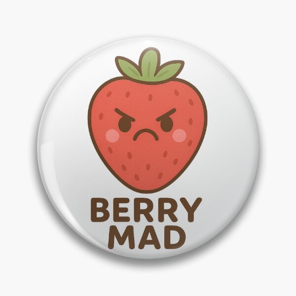 Item preview, Berry Mad – Cute Angry Strawberry designed and sold by Dream Machine.