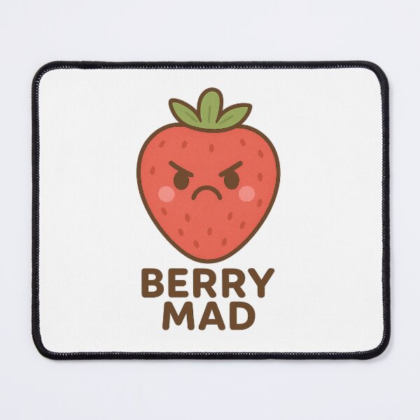 Item preview, Berry Mad – Cute Angry Strawberry designed and sold by Dream Machine.